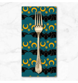 PD's Rachel Hauer Collection Storybook Halloween, Cosmic Stripe in Turquoise, Dinner Napkin