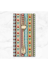 PD's Michael Miller Collection Coffee Culture, Coffee Stripe in Multi, Dinner Napkin