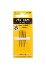 John James ON ORDER-John James, Gold Eye Milliner (Straw) Needles, size 11