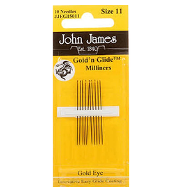 John James John James, Gold Eye Milliner (Straw) Needles, size 11