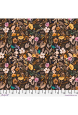 Mia Charro Autumn Friends, Autumn Evening in Dark Brown, Fabric Half-Yards