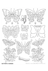 Sublime Stitching Embroidery Iron-On Transfers, Butterfly Garden