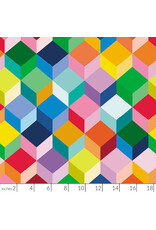PD's Windham Collection 108 Quilt Backs, Colorful Cubes in Multi, Dinner Napkin