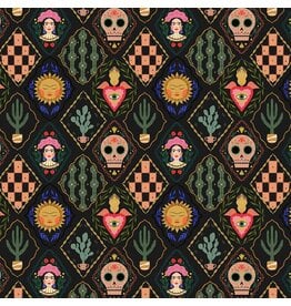 Dear Stella Viva La Vida, Viva La Vida in Midnight, Fabric Half-Yards