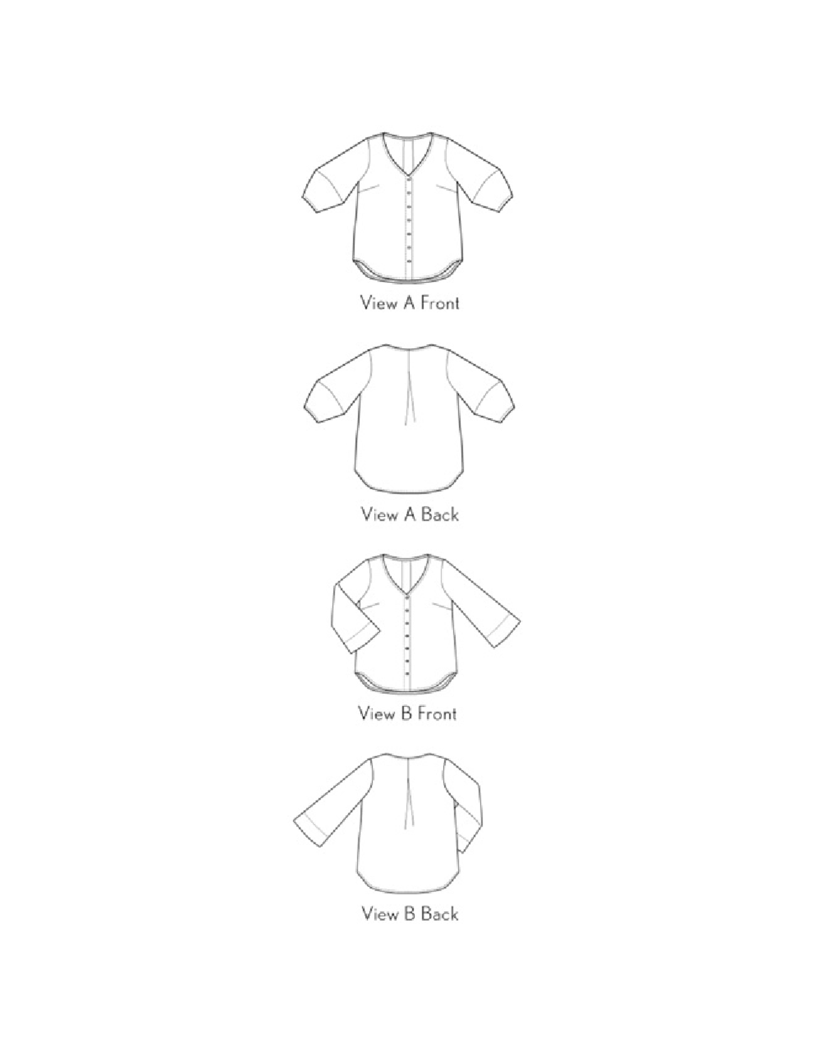 Liesel + Co Geneva V-Neck Blouse Pattern