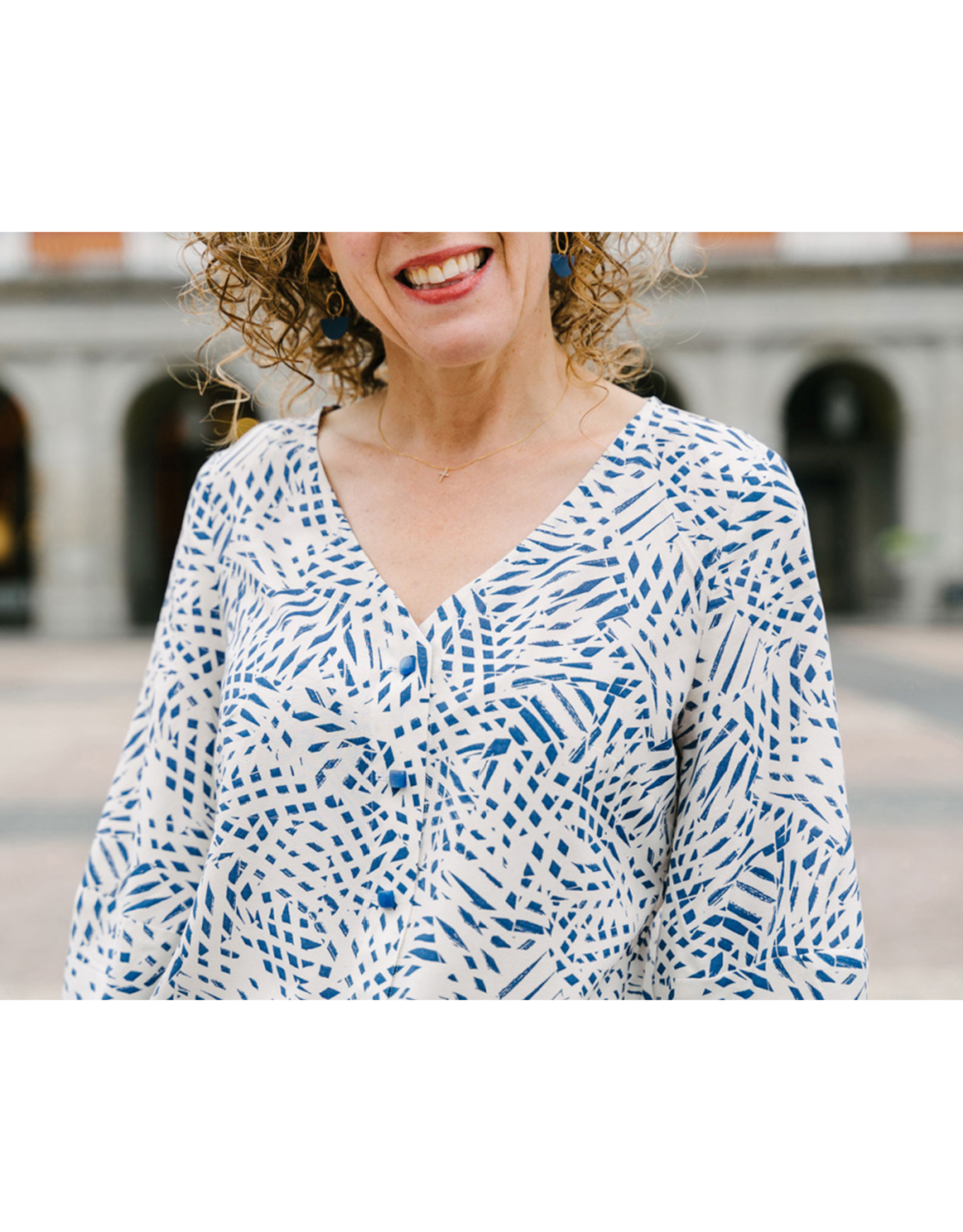 Liesl + Co Geneva V-Neck Blouse Pattern
