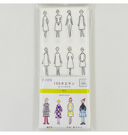 Lecien 100 Ladies (Ne-San) in White, Embroidery Sampler