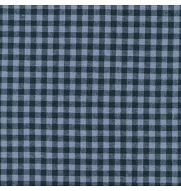 Robert Kaufman Linen, Essex Yarn Dyed Classic, Gingham in Denim, Fabric Half-Yards