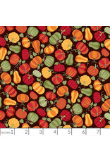 Andover Fabrics Autumn Days, Pumpkins in Brown, Fabric Half-Yards