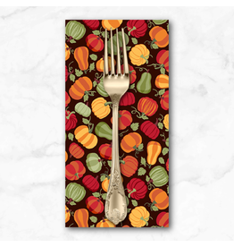 PD's Andover Collection Autumn Days, Pumpkins in Brown,  Dinner Napkin