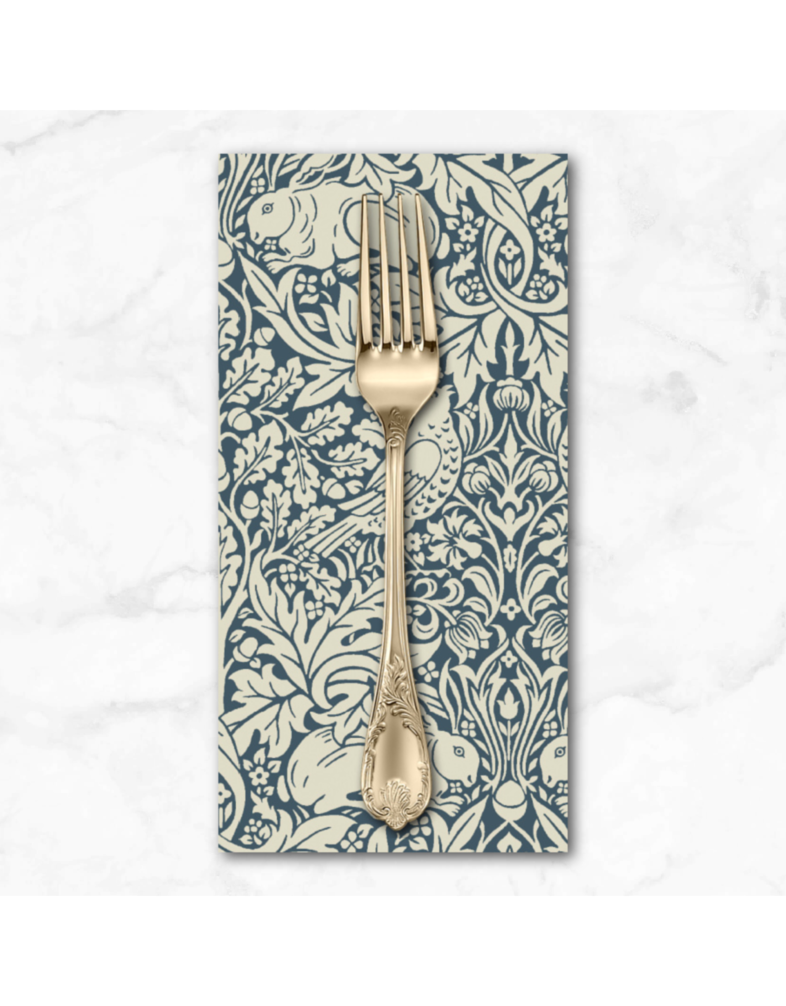 PD's William Morris Collection Morris & Co, Classics, Brer Rabbit in Navy, Dinner Napkin