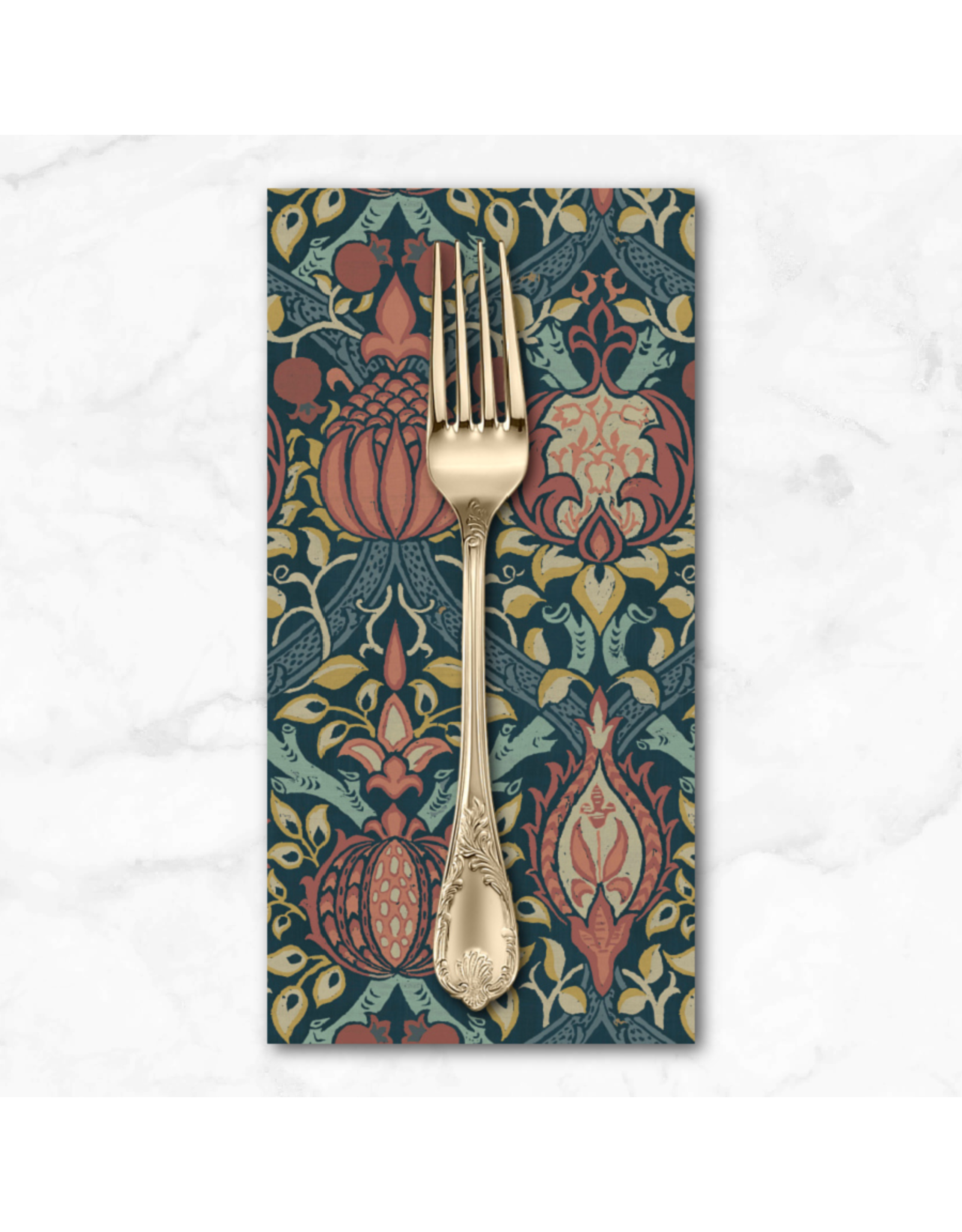 PD's William Morris Collection Morris & Co, Classics, Granada in Indigo, Dinner Napkin