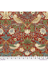 William Morris & Co. Morris & Co, Classics, Strawberry Thief in Red, Fabric Half-Yards