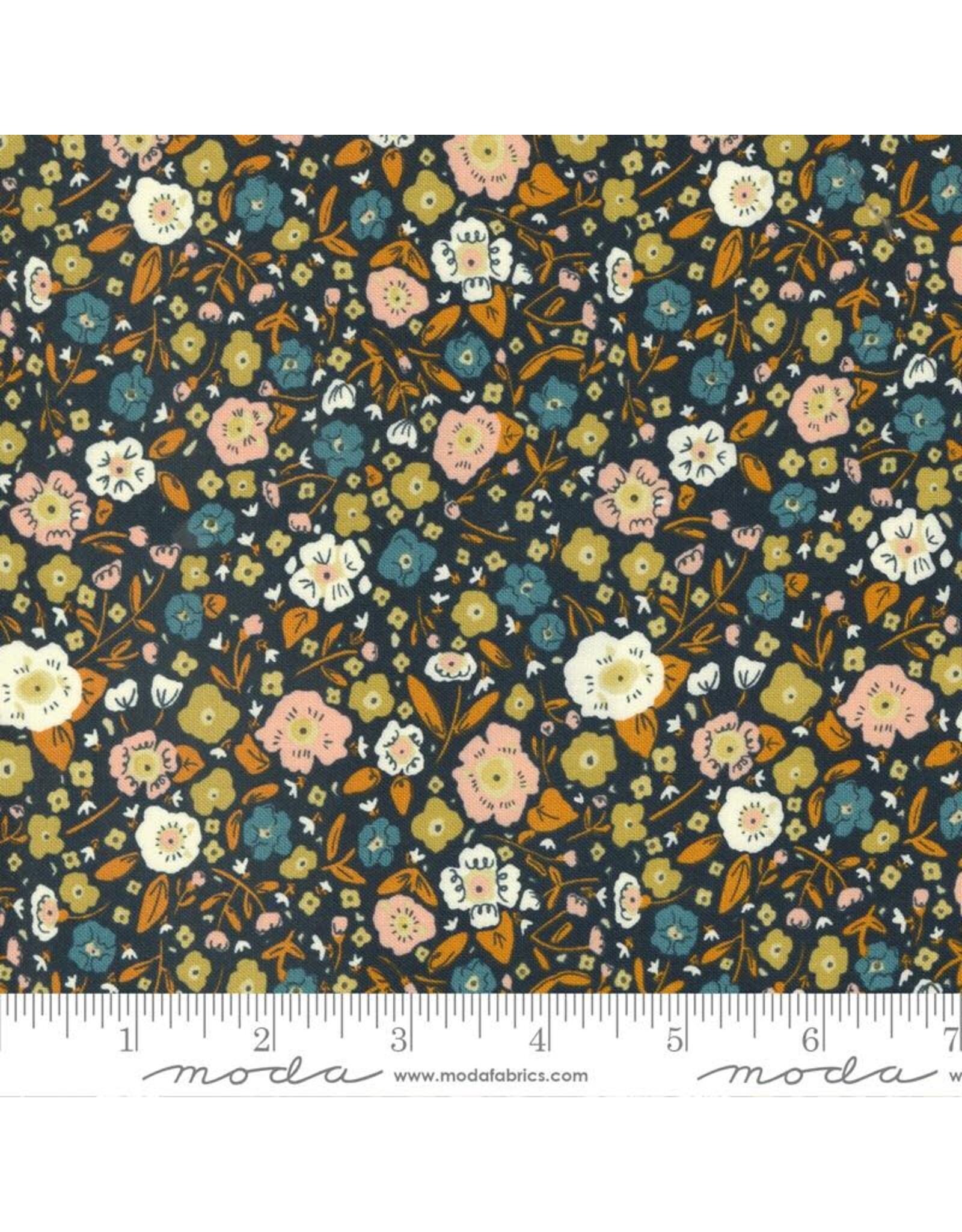 Gingiber Quaint Cottage, Calico in Midnight, Fabric Half-Yards