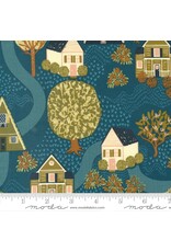 PD's Gingiber Collection Quaint Cottage, Street View in Lake, Dinner Napkin