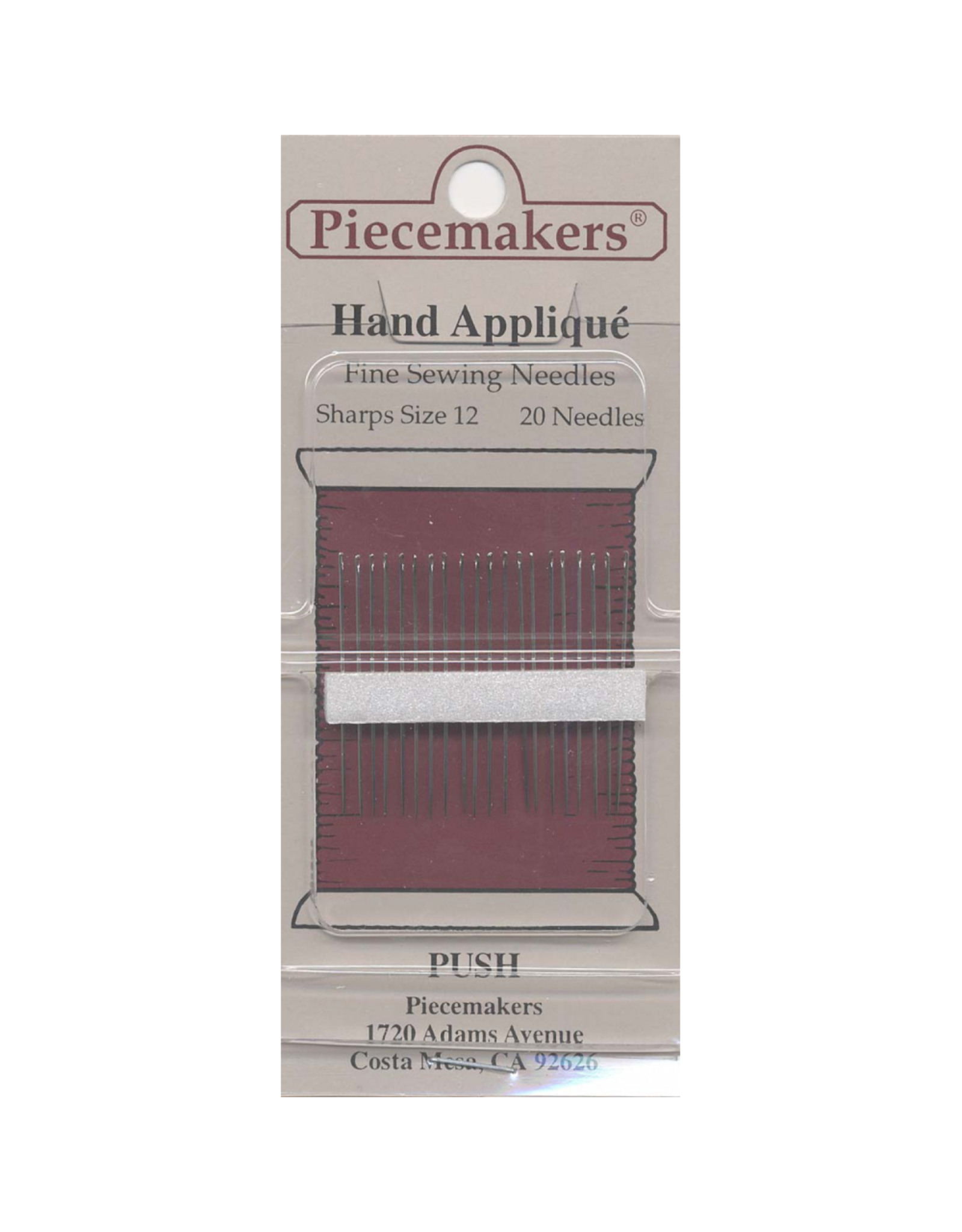 Piecemakers Hand Appliqué Needles size 12, 20ct.