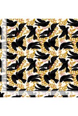 Dear Stella Flora & Fauna, Birds in Vanilla, Fabric Half-Yards