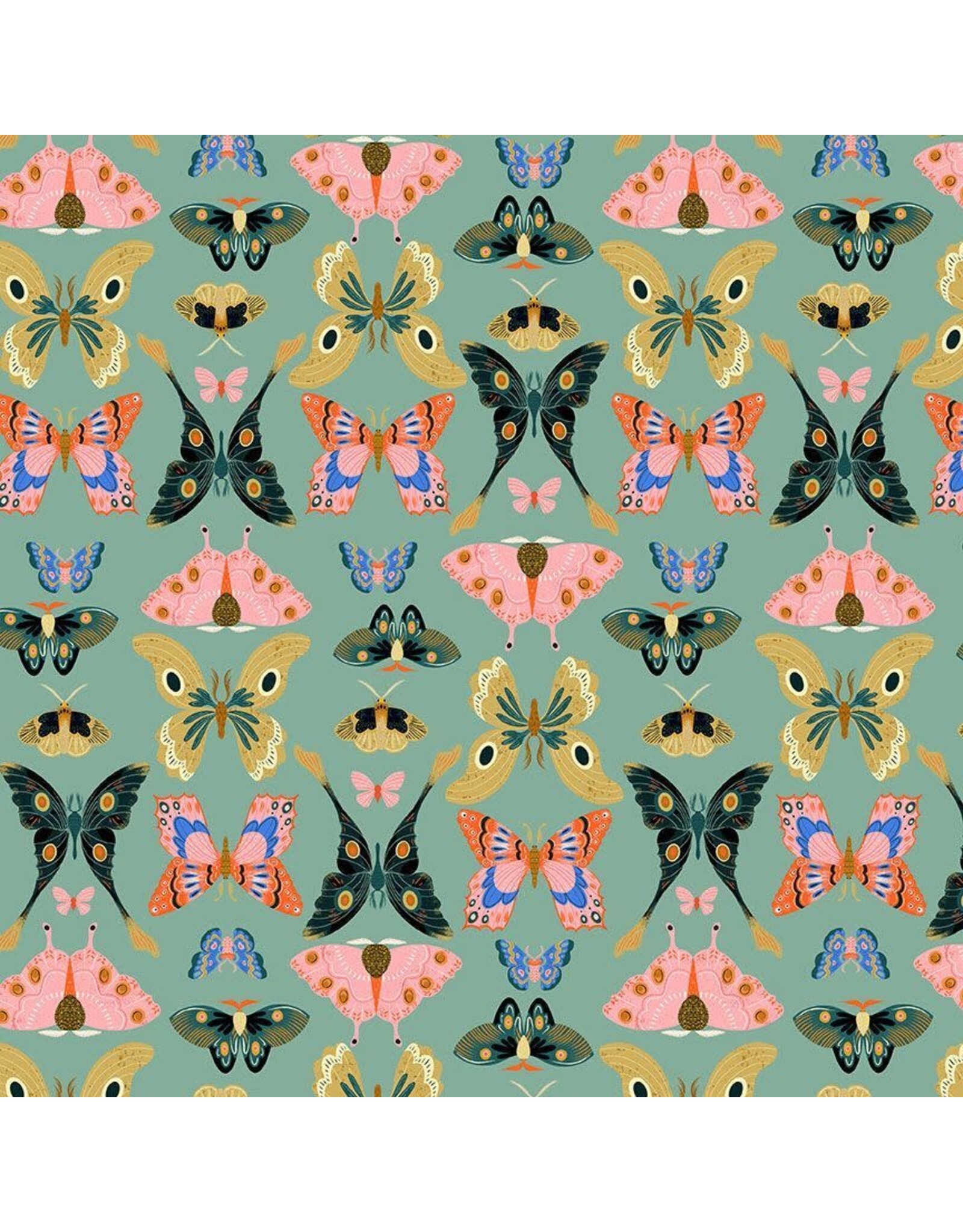 Faye Guanipa Flora & Fauna, Butterflies in Pasture, Fabric Half-Yards