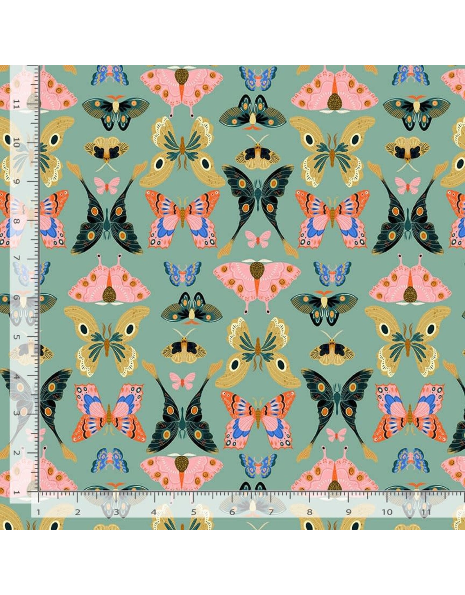 Dear Stella Flora & Fauna, Butterflies in Pasture, Fabric Half-Yards