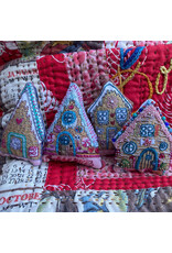 Dropcloth Samplers Gingerbread House Ornaments, Embroidery Sampler