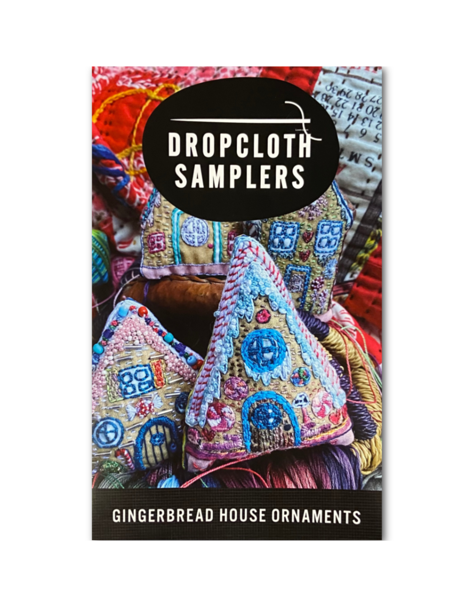 Dropcloth Samplers Gingerbread House Ornaments, Embroidery Sampler