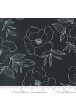Alli K Design Gilded, Bold Blossoms in Ink, Fabric Half-Yards