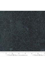 PD's Alli K Collection Gilded, Doodle Garden in Ink Black on Black, Dinner Napkin