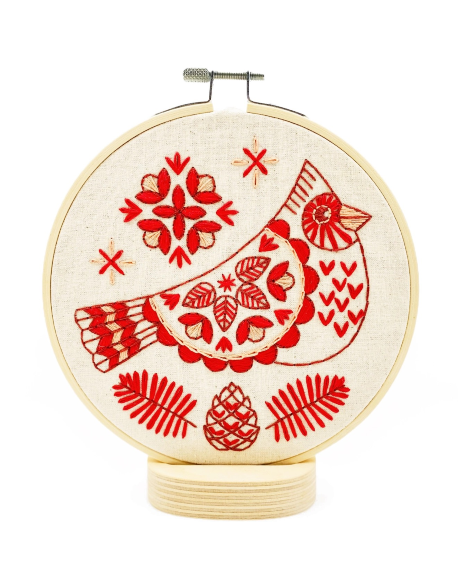 Hook, Line & Tinker Folk Cardinal,  Embroidery Kit