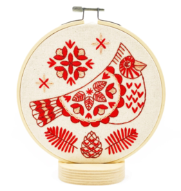 Hook, Line & Tinker Folk Cardinal,  Embroidery Kit