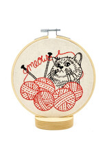 Hook, Line & Tinker Kitten with Knitting,  Embroidery Kit