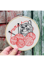 Hook, Line & Tinker Kitten with Knitting,  Embroidery Kit