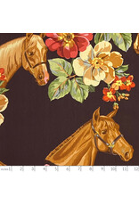 PD's Alexander Henry Collection Nicole's Prints, Blossom Stables in Plum, Dinner Napkin