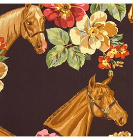 Alexander Henry Fabrics Nicole's Prints, Blossom Stables in Plum, Fabric Half-Yards