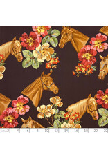 Alexander Henry Fabrics Nicole's Prints, Blossom Stables in Plum, Fabric Half-Yards