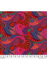 Adrienne Leban BioGeo-3, Funhouse in Red, Fabric Half-Yards