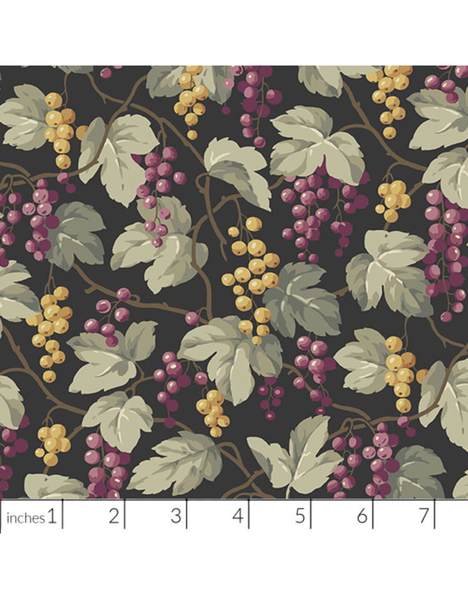 PD's Laundry Basket Quilts Collection English Garden, Currants in Licorice, Dinner Napkin