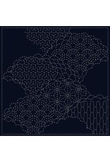 QHTextiles Sashiko Cloth, Cumulus Cloud in Navy