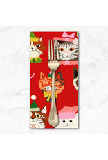 Christmas Collection Christmas Time, Kitty Christmas in Red, Dinner Napkin