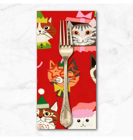 Christmas Collection Christmas Time, Kitty Christmas in Red, Dinner Napkin