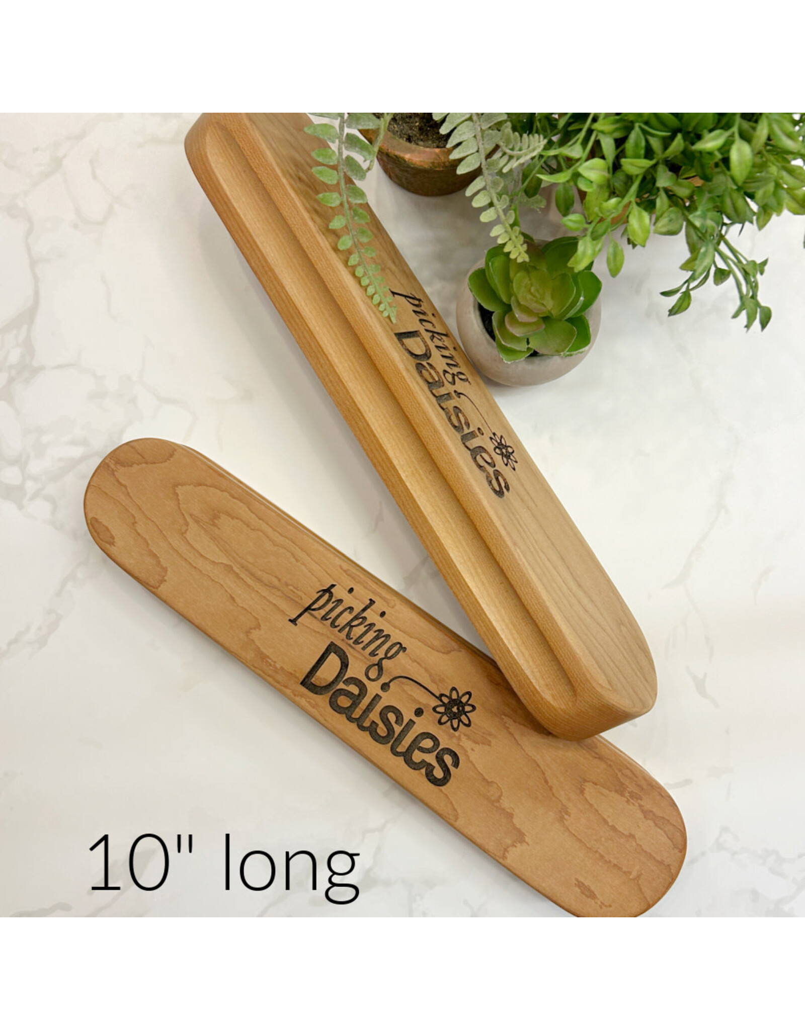 Hardwood Tailor's Clapper, 10 x 3, Picking Daisies - Picking Daisies