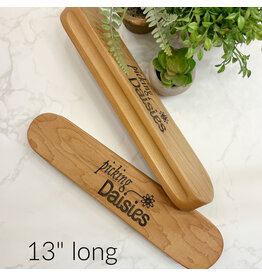 BoneYard ON ORDER-Hardwood Tailor's Clapper, 13" x 3", Picking Daisies