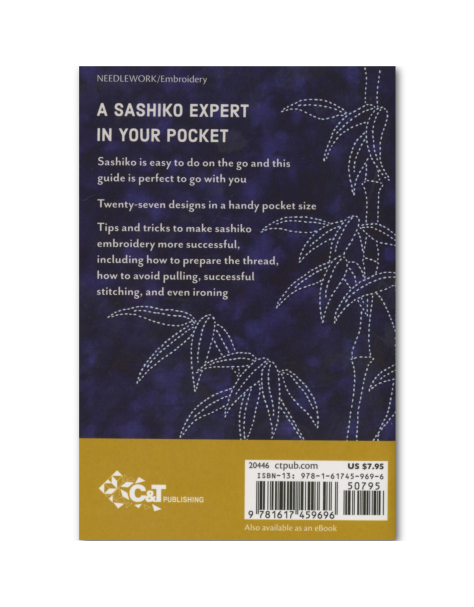 C&T Publishing ON ORDER-Sashiko Handy Pocket Guide by Sylvia Pippen