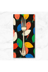 Christmas Collection Christmas Time, String of Lights in Black,  Dinner Napkin