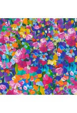 Robert Kaufman Painterly Petals Meadow, Nature in Multi Bright, Fabric Half-Yards