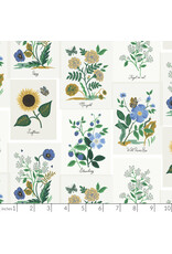 PD's Rifle Paper Co Collection Curio, Botanical Prints in Blue Multi, Dinner Napkin