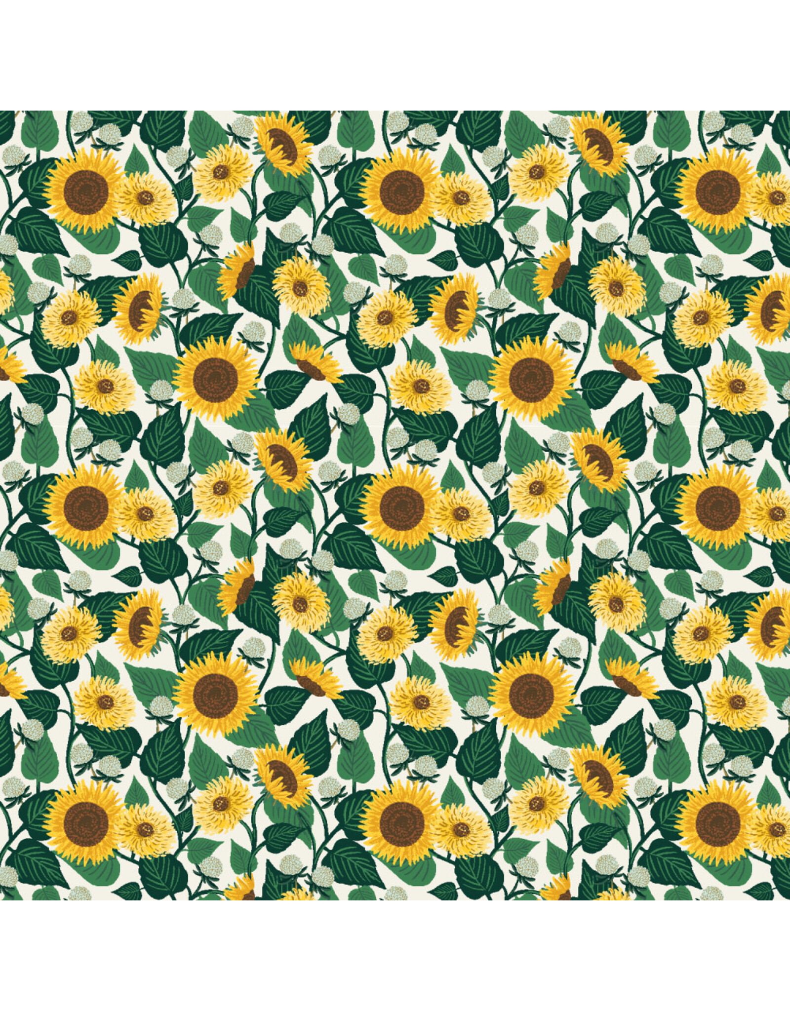 Rifle Paper Co. Curio, Sunflower Fields in Cream, Fabric Half-Yards