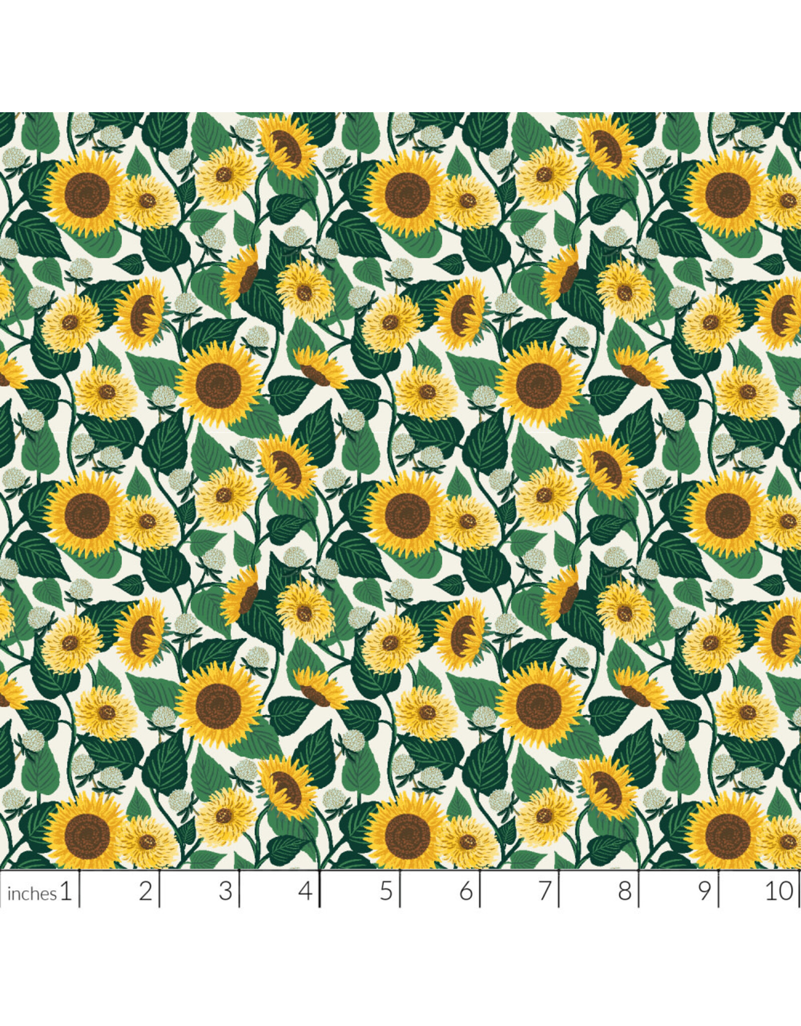 Curio, Sunflower Fields in Cream, Fabric Half-Yards - Picking Daisies