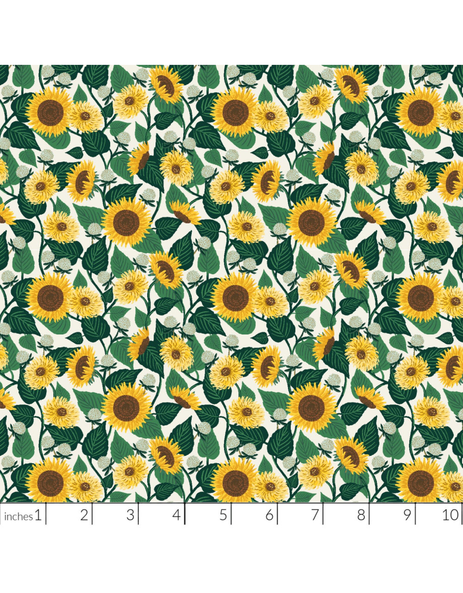 Rifle Paper Co. Curio, Sunflower Fields in Cream, Fabric Half-Yards