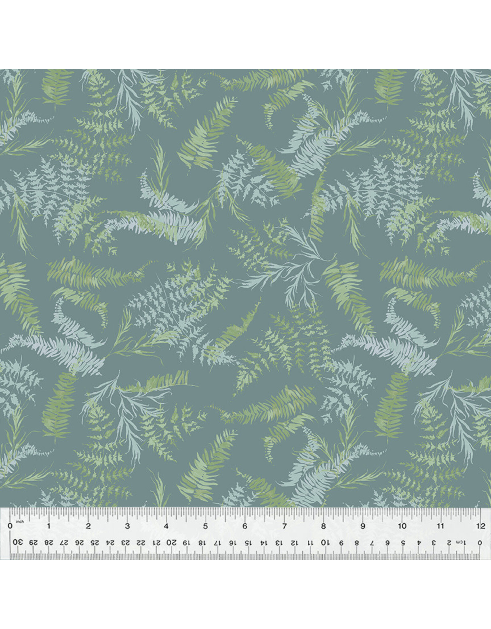 Kelly Ventura ON SALE - 5 YARD CUT, Perennial, Fern in Teal