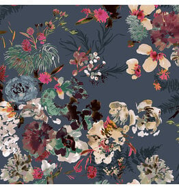 Kelly Ventura Perennial, Flora in Slate, Fabric Half-Yards